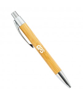 5 3/8 " Bamboo press ballpoint pen