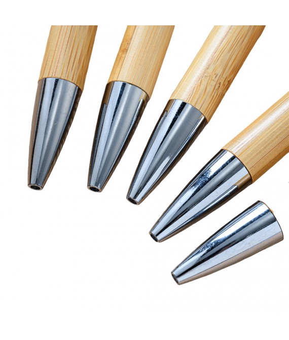 5 3/8 " Bamboo press ballpoint pen