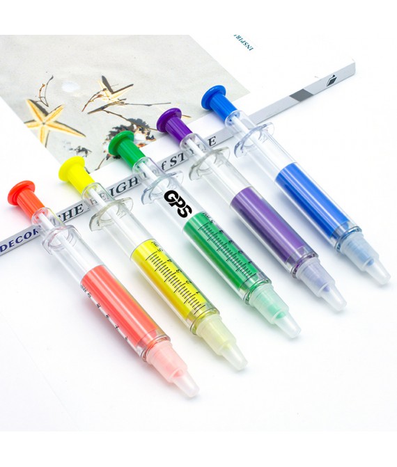 2-In-1 Syringe Highlighter Ballpoint Pen