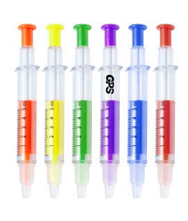 2-In-1 Syringe Highlighter Ballpoint Pen