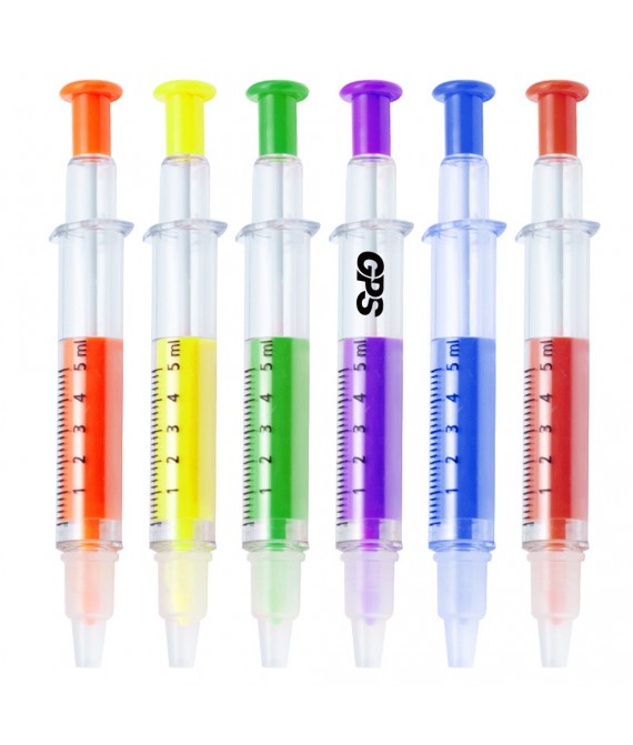 2-In-1 Syringe Highlighter Ballpoint Pen