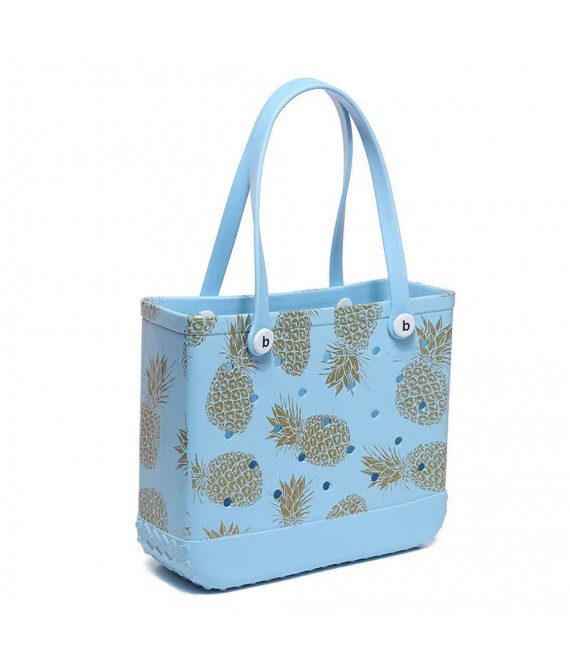 15" EVA Beach Mesh Basket Hole Tote Bag