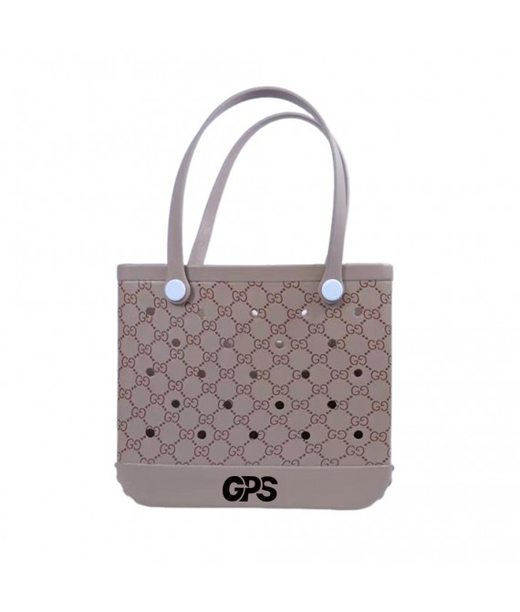 15" EVA Beach Mesh Basket Hole Tote Bag