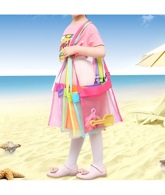 10 " Children Colorful Beach Mesh Bag