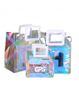 10 " Coloful Clear PVC Tote Bag 