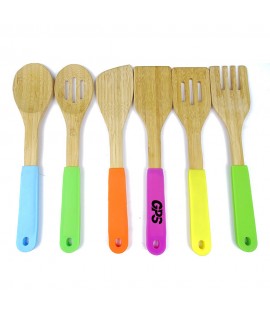 12 " Bamboo shovel with Silicone Handle Set