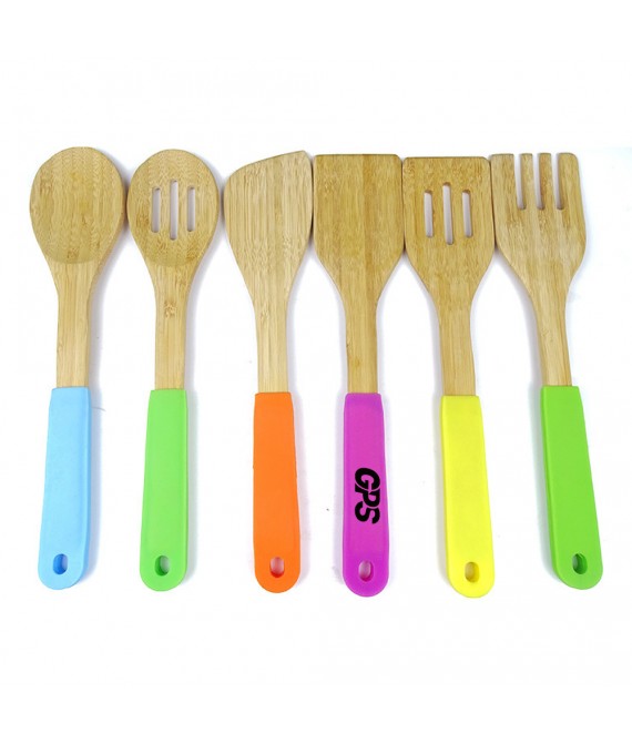 12 " Bamboo shovel with Silicone Handle Set