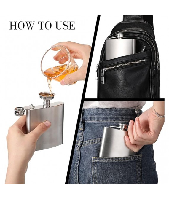 6oz Stainless Steel Hip Flask