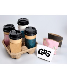 Disposable Kraft Paper Coffee Cup Sleeve
