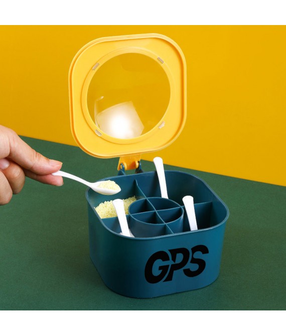 Four Grid Integrated Kitchen Seasoning Box