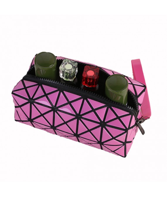 Geometric Diamond Folding Makeup Bag