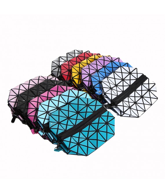 Geometric Diamond Folding Makeup Bag