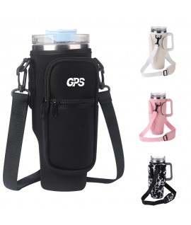 40oz Neoprene Cup Sleeve With Strap And Pocket