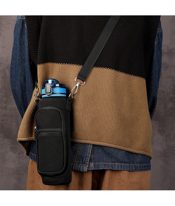 40oz Neoprene Cup Sleeve With Strap And Pocket