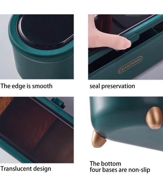 Four Grid Household Kitchen Seasoning Box