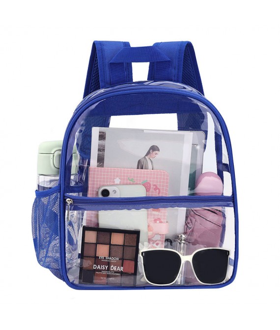 12" x 6" x 10.5" Cold Resistant Transparent PVC Mini Backpack