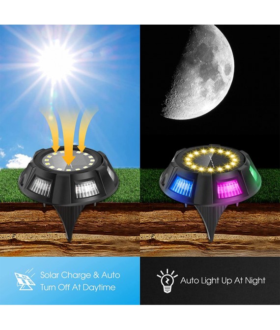 Round Solar Outdoor Garden Decorative Ground Light