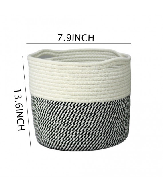 Cotton Rope Large Capacity Round Basket