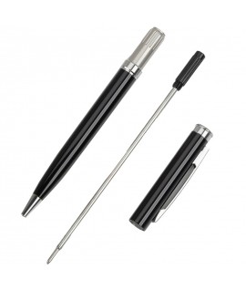 5.3" Black Metal Twist Ballpoint Pen