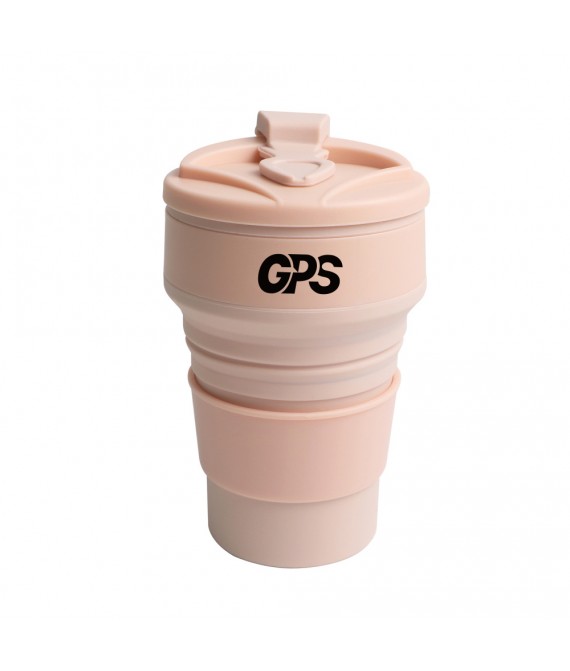 500ml Reusable Silicone Collapsible Cups with Lid for Camping