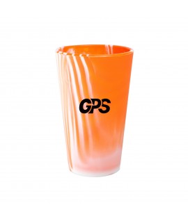 470ml silicone mug with colorful pattern