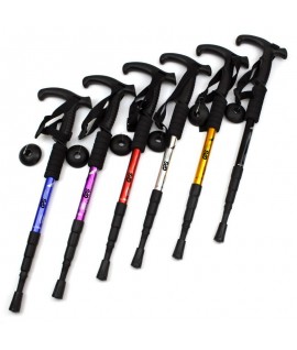 Adjustable Folding Trekking Pole with Comfortable T Handles