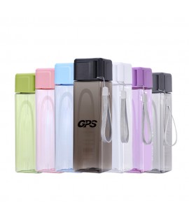 500ml Square shaper water bottle bottle with rope
