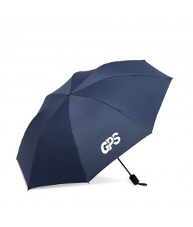 Manual opening and closing of folding travel umbrella