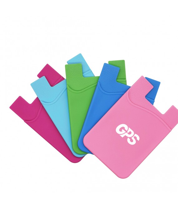 Silicone Phone wallet with Custom Imprint Adhesive Card Holder