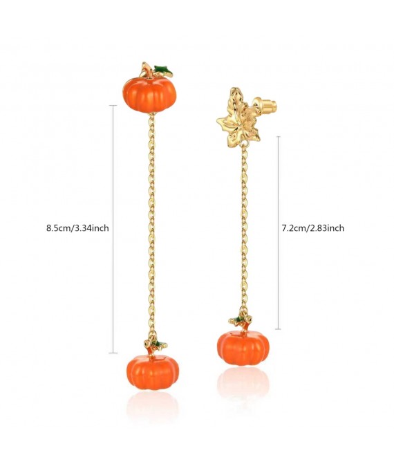 Halloween Pumpkin Small Drop Earrings
